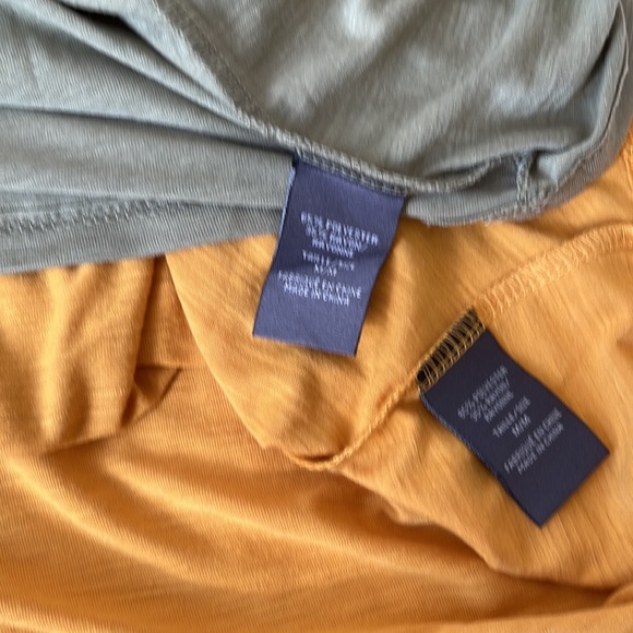 Two embroidery top tank tops mustard and green - Picture 3 of 4